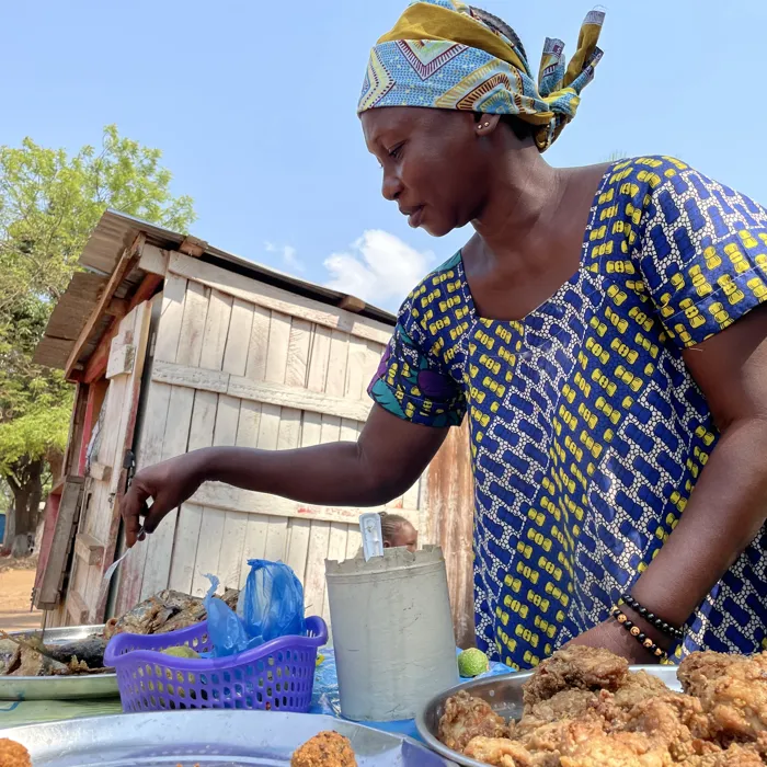 Kvinde med sin madbod